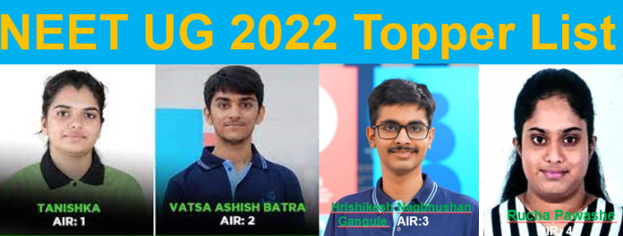 NEET Toppers 2023 List: Check AIR 1-20, Name, Marks, … — Competitive ...